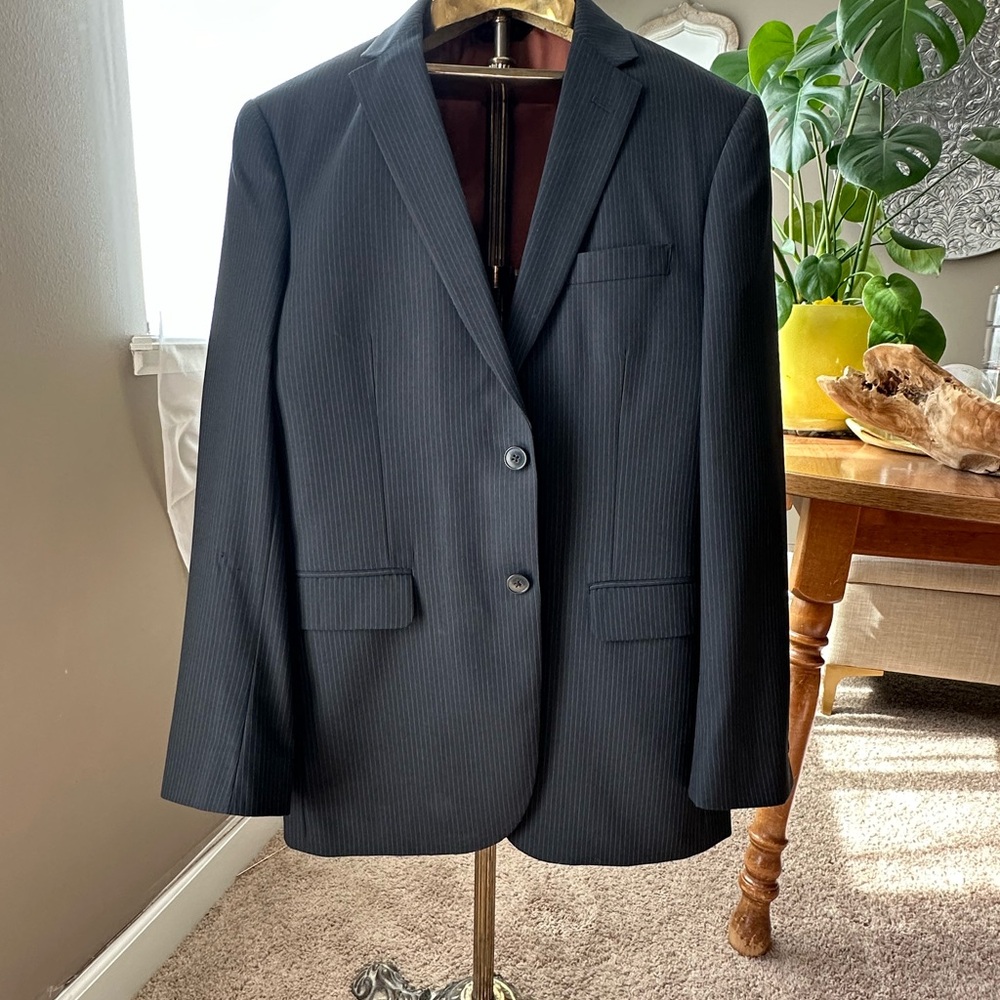Sophisticated Black Pinstripe Blazer